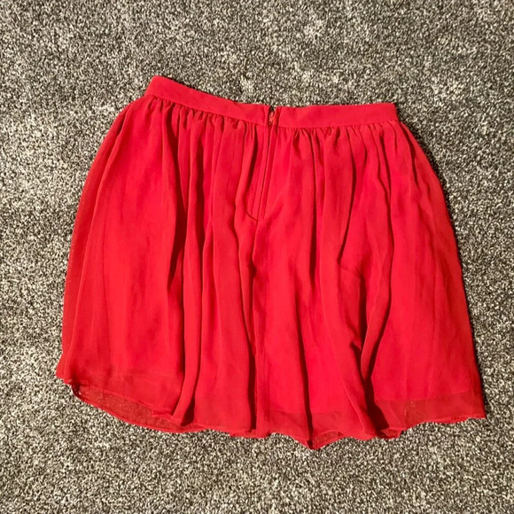 Two-piece red dress - bedazzled, halter, flowy bottom - Picture 4 of 11